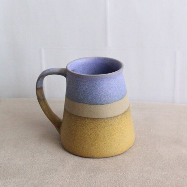 Bold Stripes Mug 2.0 | Byora Homes | Blue & Yellow | Stoneware Ceramic - Image 4