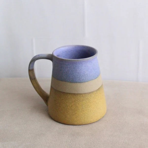 Bold Stripes Mug 2.0 | Byora Homes | Blue & Yellow | Stoneware Ceramic - Image 4