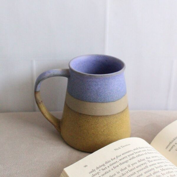 Bold Stripes Mug 2.0 | Byora Homes | Blue & Yellow | Stoneware Ceramic - Image 3