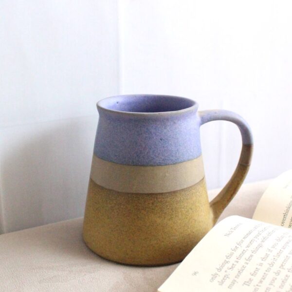 Bold Stripes Mug 2.0 | Byora Homes | Blue & Yellow | Stoneware Ceramic