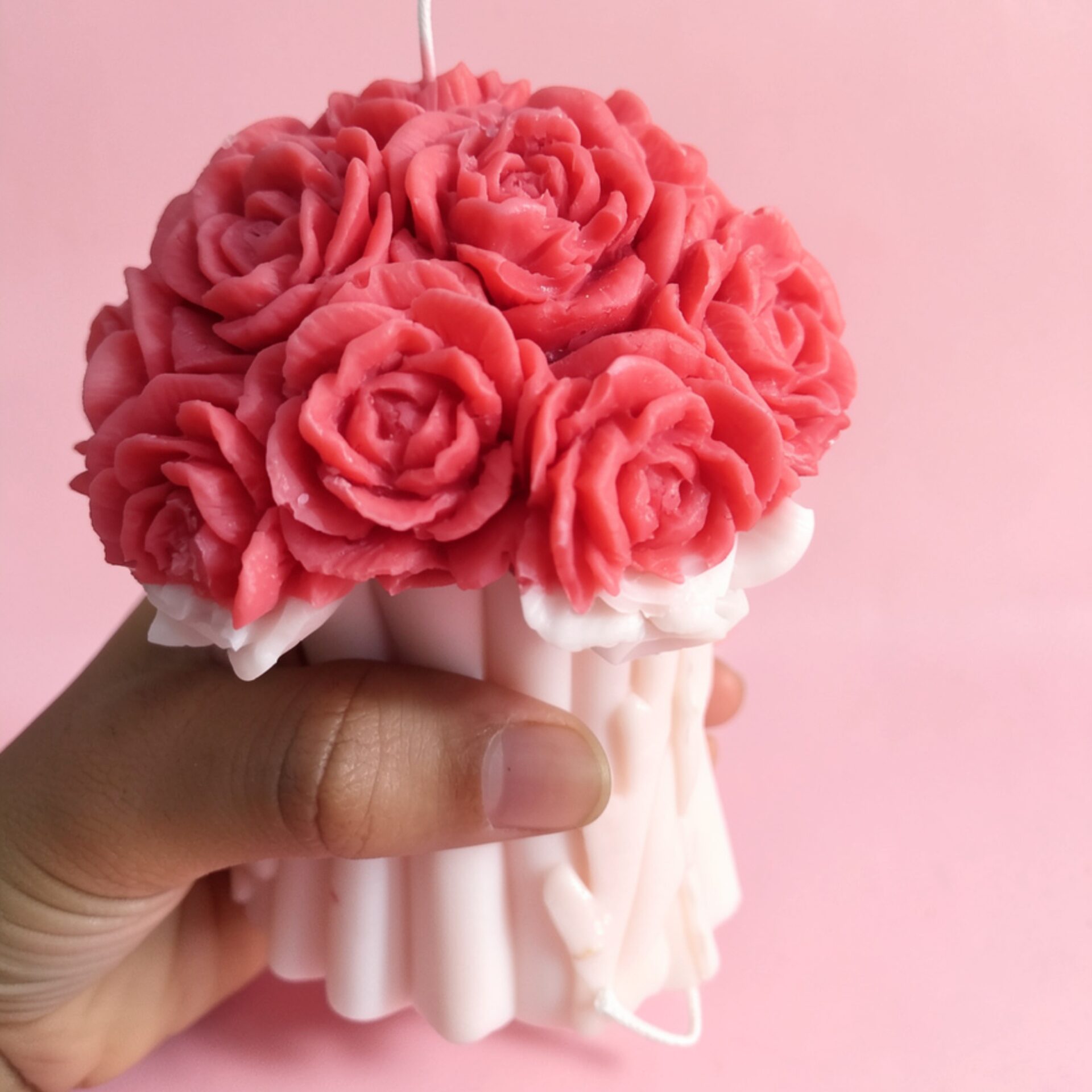Rose Bouquet Soy Candle | Byora Homes | Pink & Red | Soy Wax