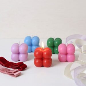 Mini Bubble Candles | Byora Homes | Multicolor | Soy Wax | Set of 5