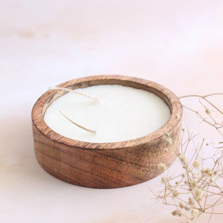 Wood & Wicks Candle | Byora Homes | Beige & Brown | Soy Wax
