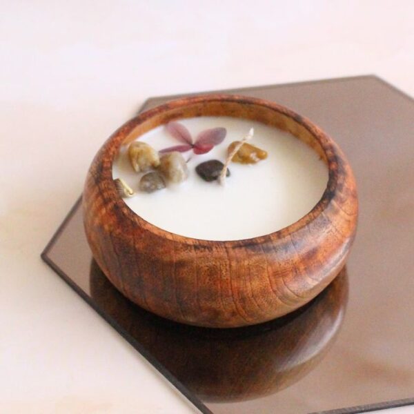Serenity Scents Candle | Byora Homes | Brown & Beige | Soy Wax