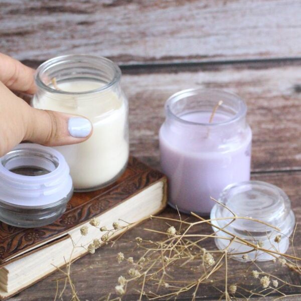 Go for Glow Candle | Byora Homes | Beige & Lavender | Soy Wax - Image 2