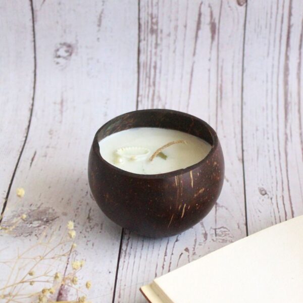 Coco Candle | Byora Homes | Beige & Brown | Soy Wax - Image 3