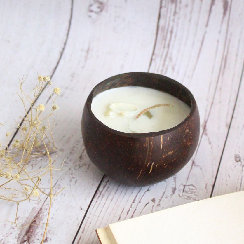 Coco Candle | Byora Homes | Beige & Brown | Soy Wax