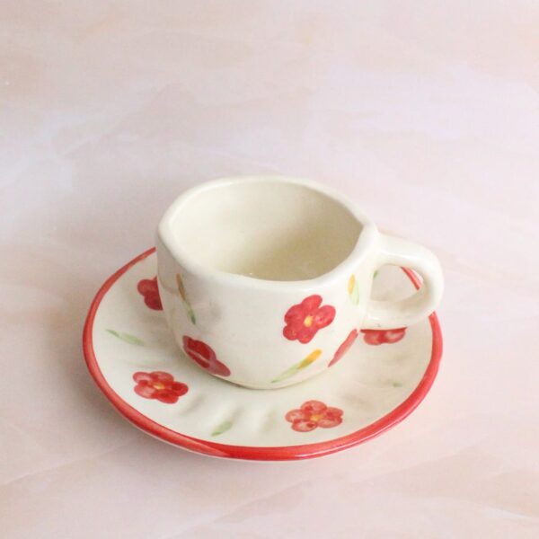 Daisy Latte Mug | Byora Homes | Multicolor | Stoneware Ceramic - Image 2