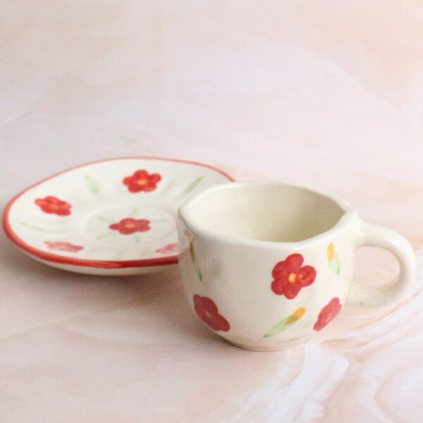 Daisy Latte Mug | Byora Homes | Multicolor | Stoneware Ceramic - Image 3