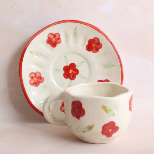 Daisy Latte Mug | Byora Homes | Multicolor | Stoneware Ceramic - Image 4
