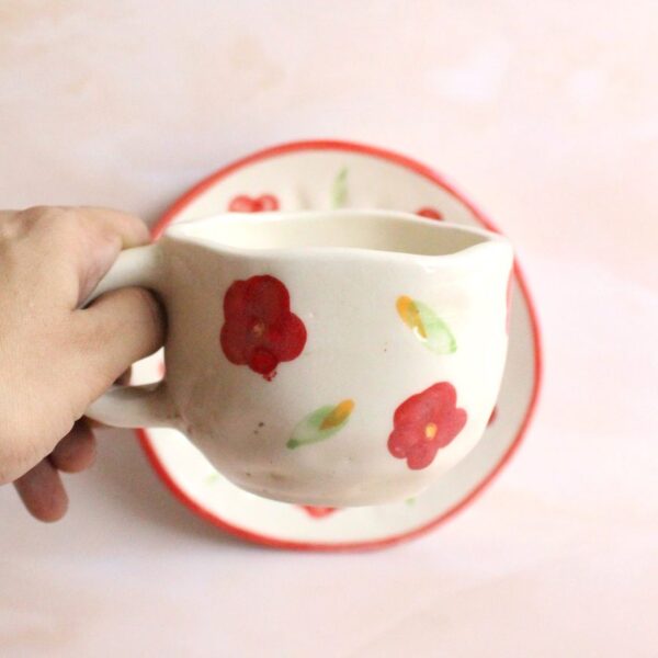 Daisy Latte Mug | Byora Homes | Multicolor | Stoneware Ceramic - Image 5