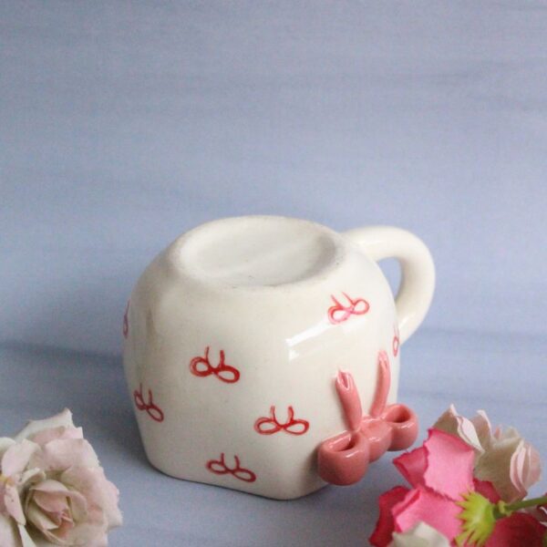 Pinks and Bows Mug | Byora Homes | Pink | Stoneware Ceramic - Image 3
