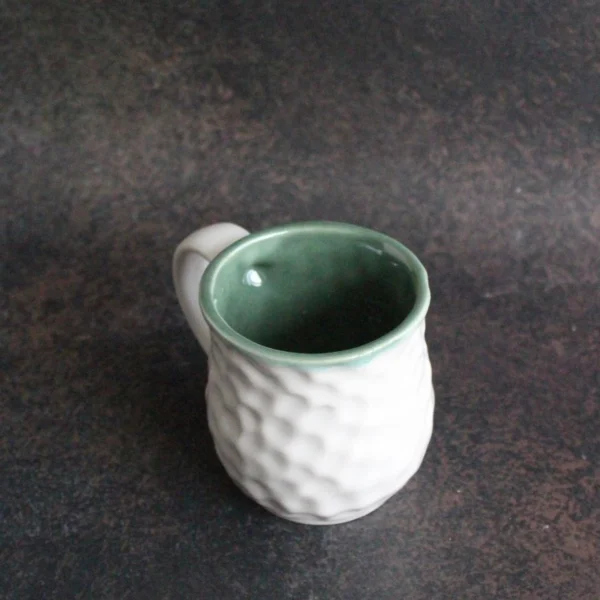 Inside Out 2.0 Mug | Byora Homes | White & Seagreen | Stoneware Ceramic - Image 3