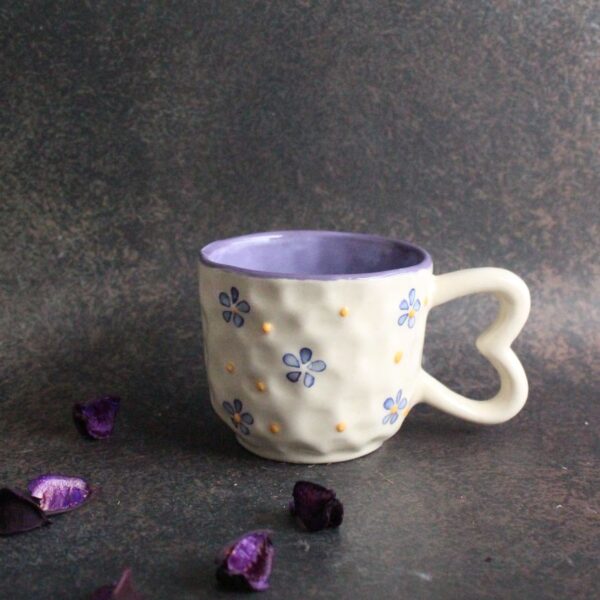 Lavender Mug | Byora Homes | White & Lavender | Stoneware Ceramic