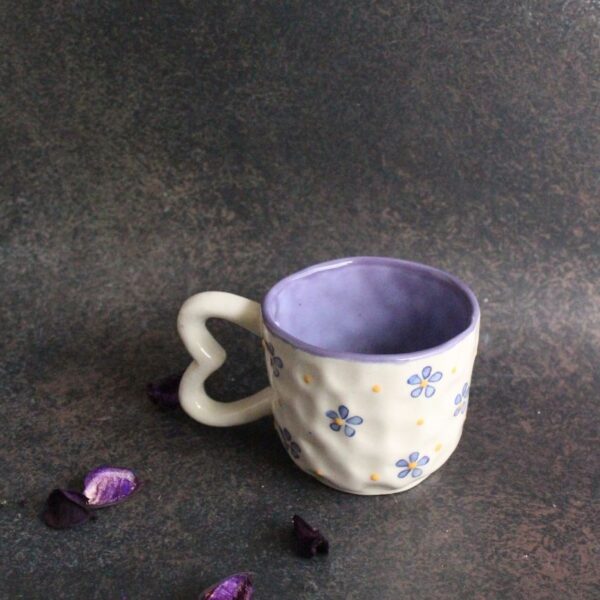 Lavender Mug | Byora Homes | White & Lavender | Stoneware Ceramic - Image 3