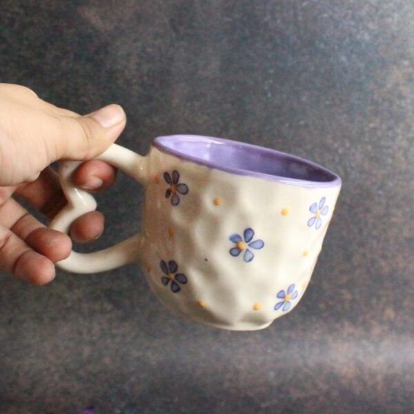 Lavender Mug | Byora Homes | White & Lavender | Stoneware Ceramic - Image 2