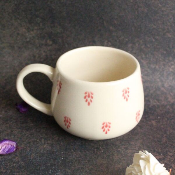 Leaf and Latte 2.0 Mug | Byora Homes | Pink & Beige | Stoneware Ceramic - Image 2