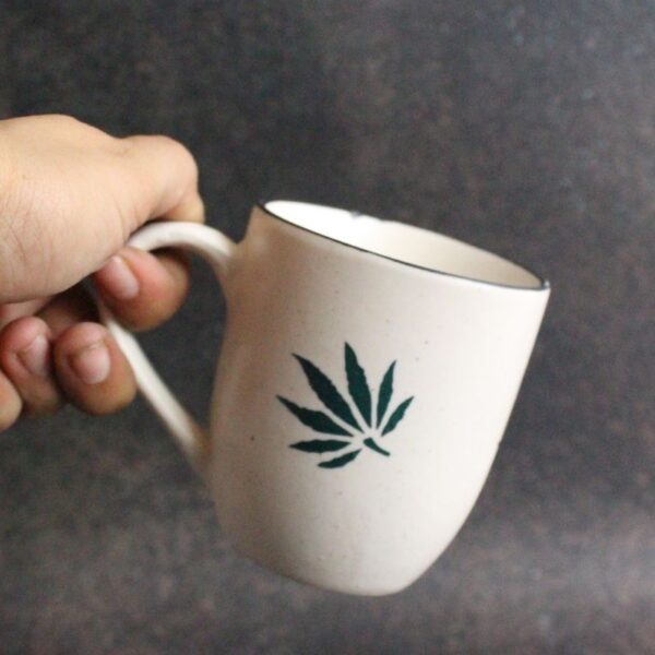 Hemp Mug | Byora Homes | Beige & Green | Stoneware Ceramic
