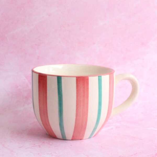 The Big Fat Mug | Byora Homes | Pink & Beige | Stoneware Ceramic