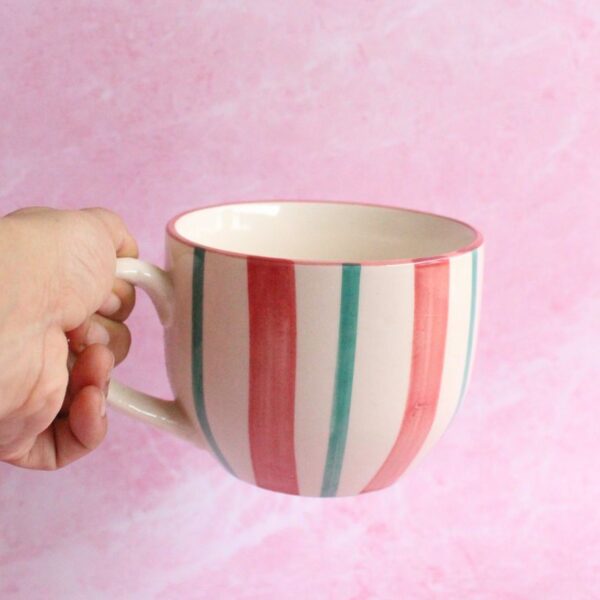 The Big Fat Mug | Byora Homes | Pink & Beige | Stoneware Ceramic - Image 4
