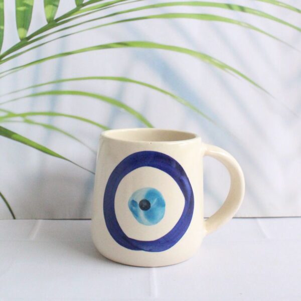 Let's not jinx it! Mug | Byora Homes | Blue & Beige | Stoneware Ceramic