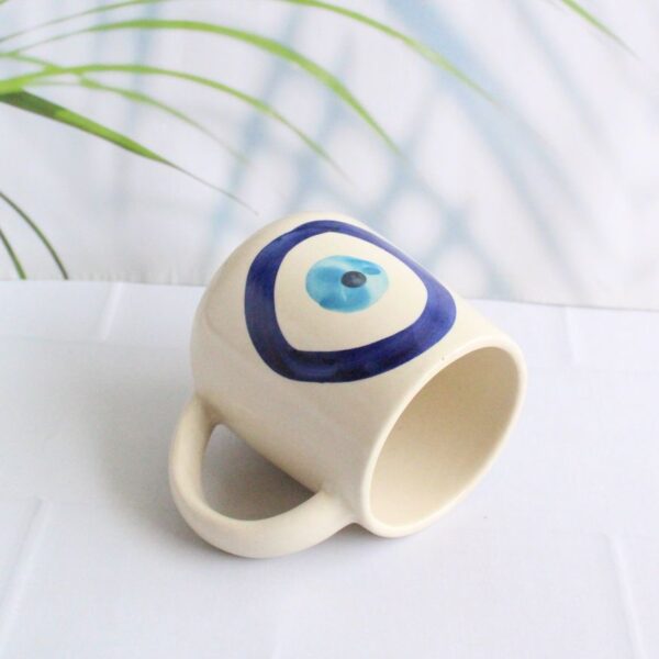 Let's not jinx it! Mug | Byora Homes | Blue & Beige | Stoneware Ceramic - Image 5