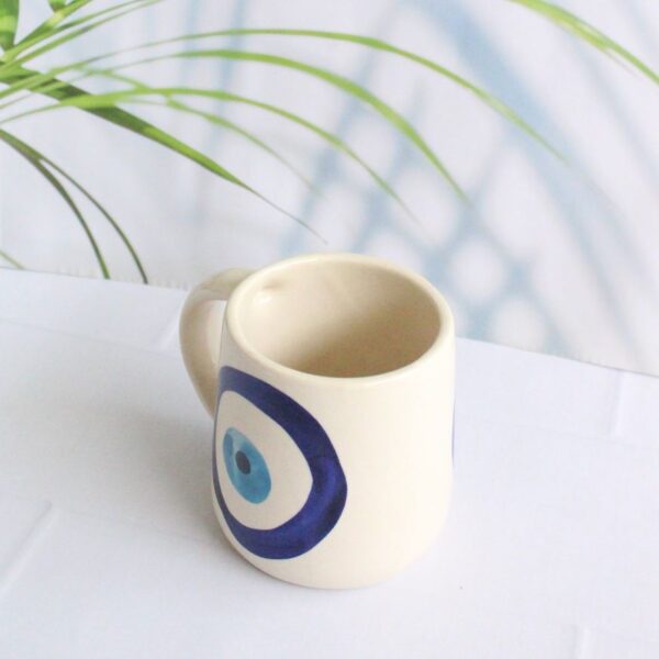 Let's not jinx it! Mug | Byora Homes | Blue & Beige | Stoneware Ceramic - Image 2