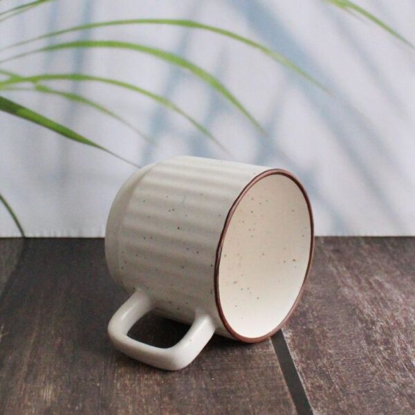 Ribs and Rims Mini Mug | Byora Homes | White | Stoneware Ceramic - Image 5