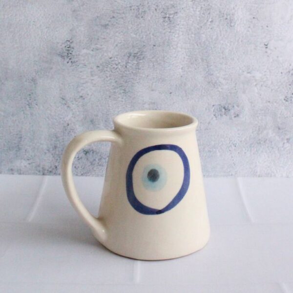 Let's not jinx it 2.0! Mug | Byora Homes | Blue & Beige | Stoneware Ceramic