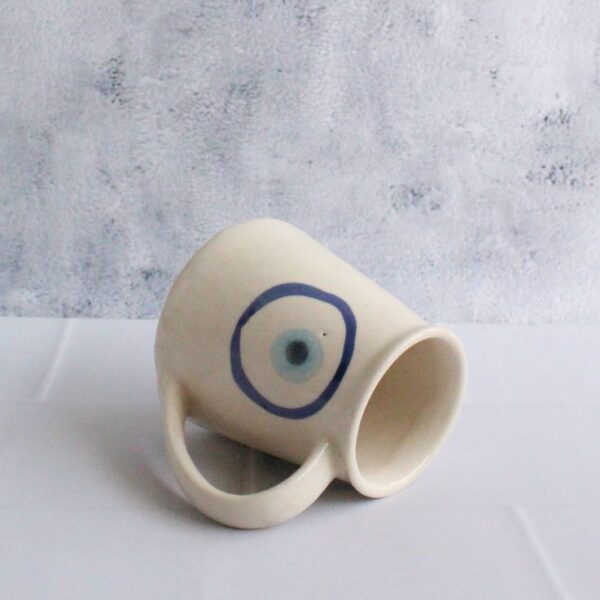 Let's not jinx it 2.0! Mug | Byora Homes | Blue & Beige | Stoneware Ceramic - Image 3