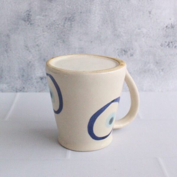 Let's not jinx it 2.0! Mug | Byora Homes | Blue & Beige | Stoneware Ceramic - Image 4