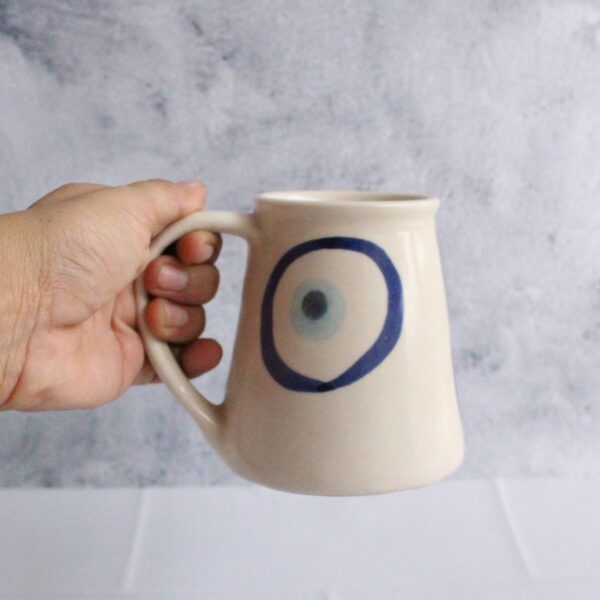 Let's not jinx it 2.0! Mug | Byora Homes | Blue & Beige | Stoneware Ceramic - Image 5