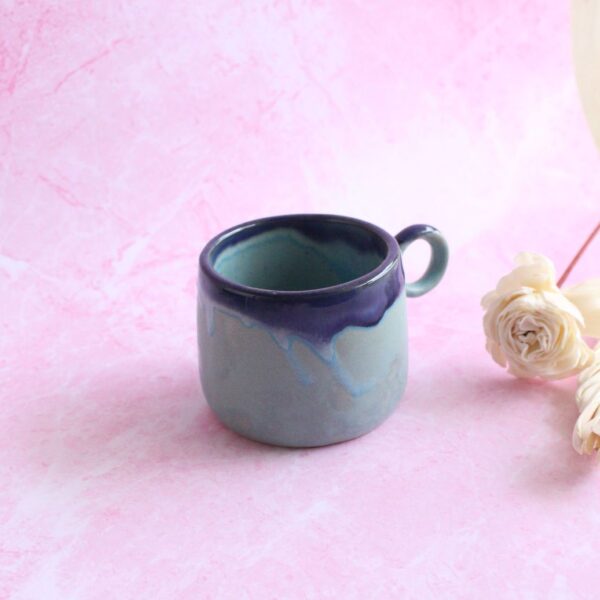 Blueleaf Mug | Byora Homes | Blue | Stoneware Ceramic - Image 3
