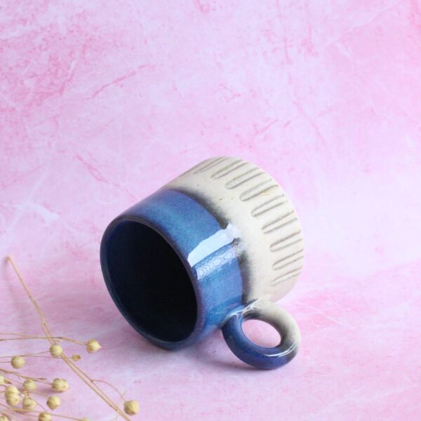 Blue Crest Mug | Byora Homes | Blue & Grey | Stoneware Ceramic - Image 3