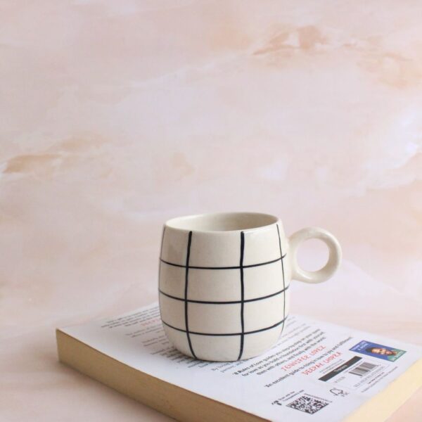 Brew Square Mug | Byora Homes | Beige | Stoneware Ceramic - Image 2
