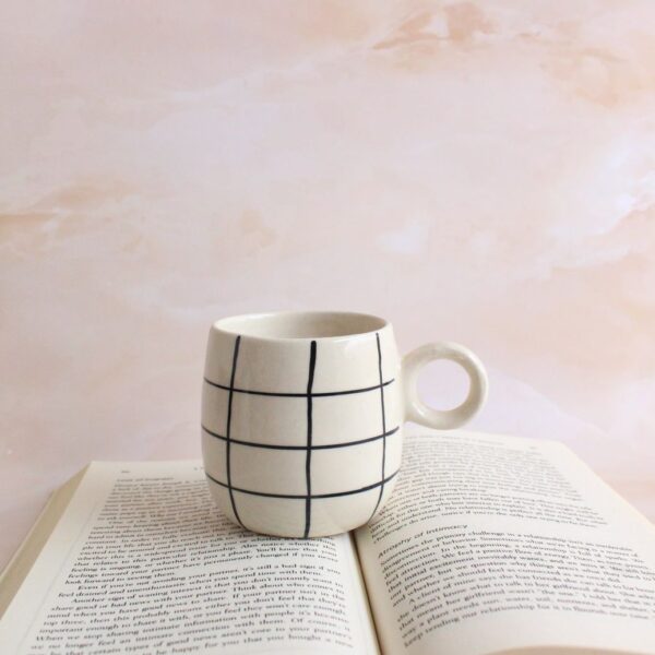 Brew Square Mug | Byora Homes | Beige | Stoneware Ceramic - Image 4