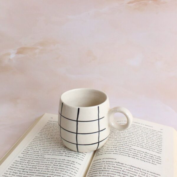 Brew Square Mug | Byora Homes | Beige | Stoneware Ceramic - Image 3
