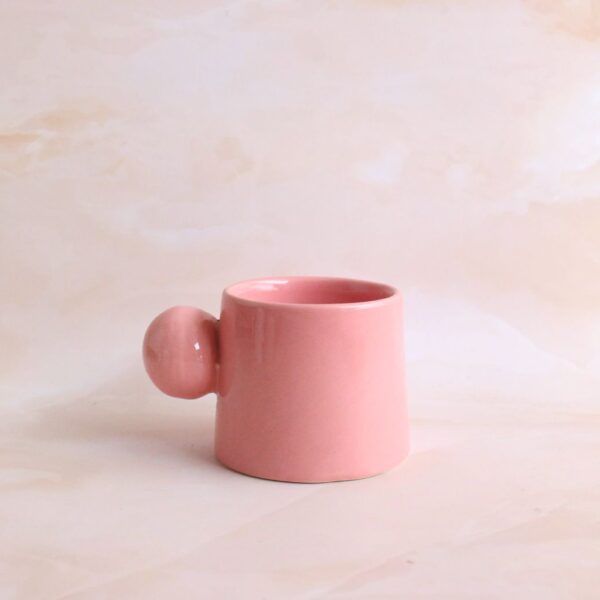 Pastel Hearts Cappuccino Cup | Byora Homes | Pink | Stoneware Ceramic (Copy) - Image 4