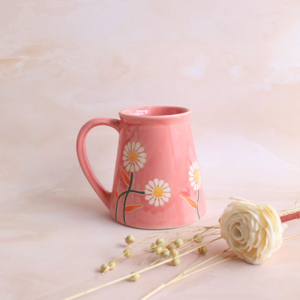 Pastel Brewy Mug | Byora Homes | Pink | Stoneware Ceramic