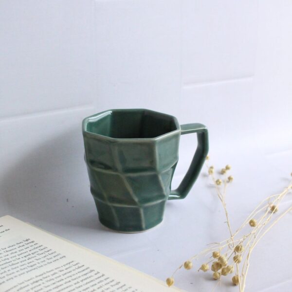 Sage Taper Mug | Byora Homes | Dark Green | Stoneware Ceramic - Image 4
