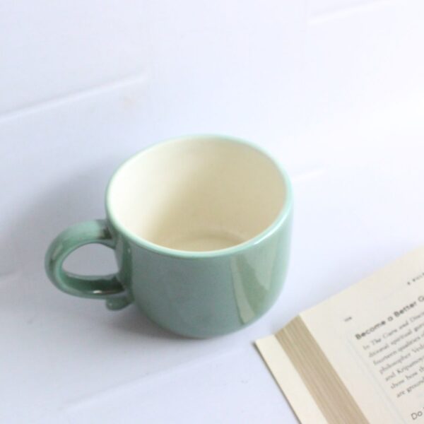 Sage Whisper Mug | Byora Homes | Sage Green & White | Stoneware Ceramic - Image 2
