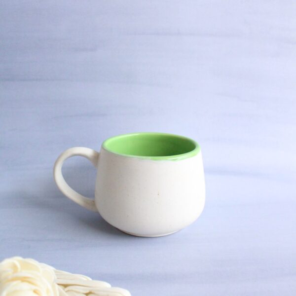 Bloom On the Inside Mug | Byora Homes | Green & White | Stoneware Ceramic - Image 3