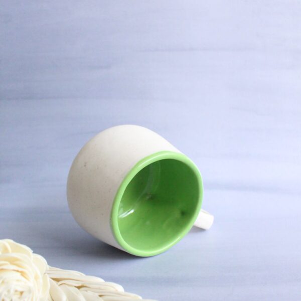 Bloom On the Inside Mug | Byora Homes | Green & White | Stoneware Ceramic - Image 2