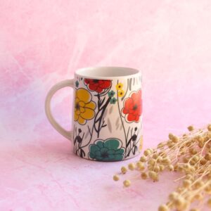 Flora Colors Mug | Byora Homes | Multicolor | Stoneware Ceramic