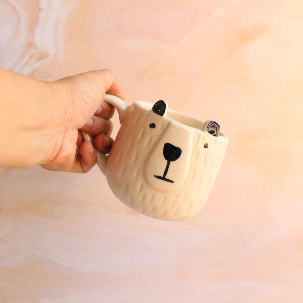 Woof Woof 3.0 Mug | Byora Homes | Black & Beige | Stoneware Ceramic - Image 2
