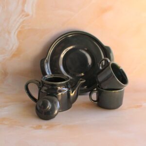 Emerald Tea Set | Byora Homes | Green | Stoneware Ceramic