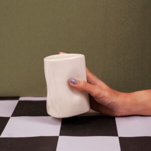 Pyramid Mug | Byora Homes | White | Stoneware Ceramic