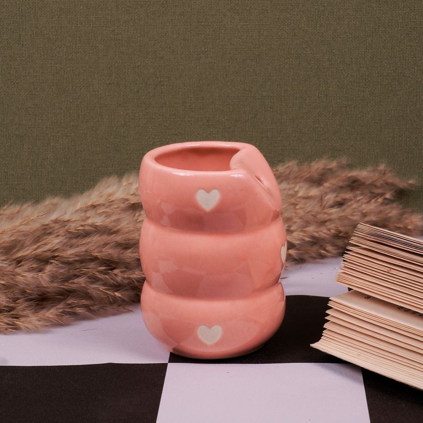 Pink Love Straw Mug | Byora Homes | Baby Pink | Stoneware Ceramic - Image 3
