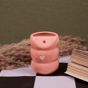 Pink Love Straw Mug | Byora Homes | Baby Pink | Stoneware Ceramic