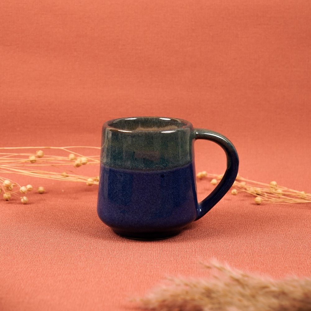 Sea & Sand Mug | Byora Homes | Blue & Beige | Stoneware Ceramic